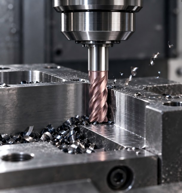 HEX high performance carbide end mill for hardened steel