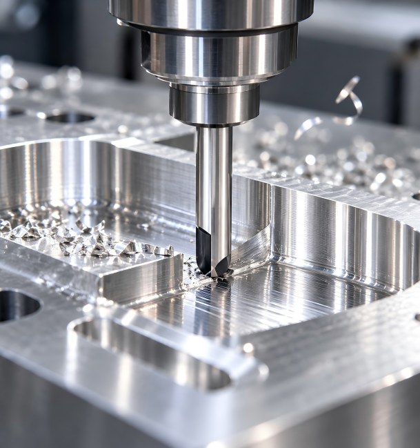 PCD milling cutter for aluminum machining