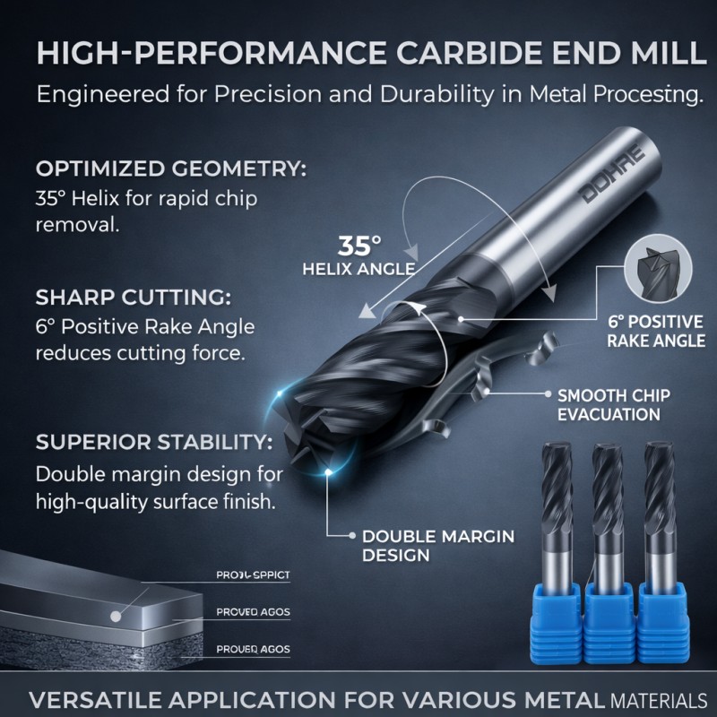 Square End Mill for Carbon Steel Machining up to HRC55 | PEX Series