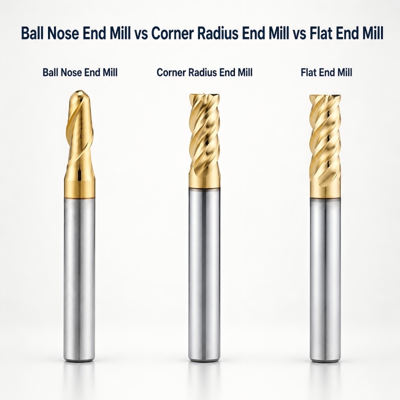 Flat End Mill vs Ball Nose vs Corner Radius End Mill for Titanium Alloy