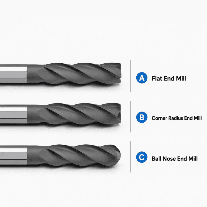 How to Choose Flat, Corner Radius, and Ball Nose End Mills for Graphite Machining