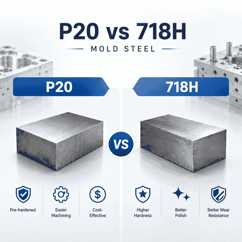 P20 vs 718H Mold Steel: How to Choose the Right End Mill