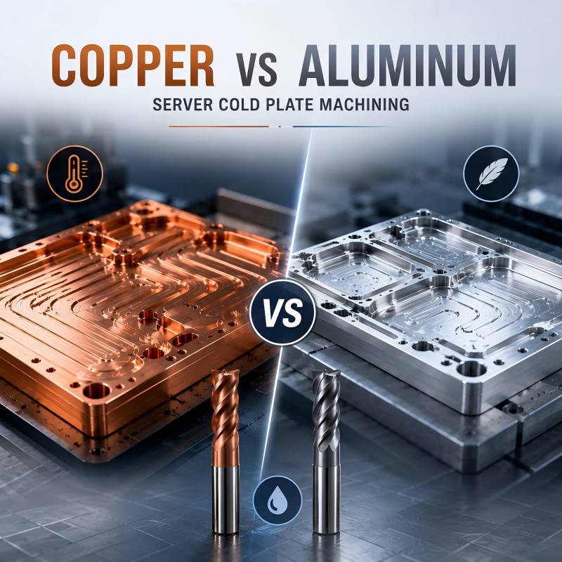 Copper vs Aluminum Server Cold Plates: Machining Differences and End Mill Selection