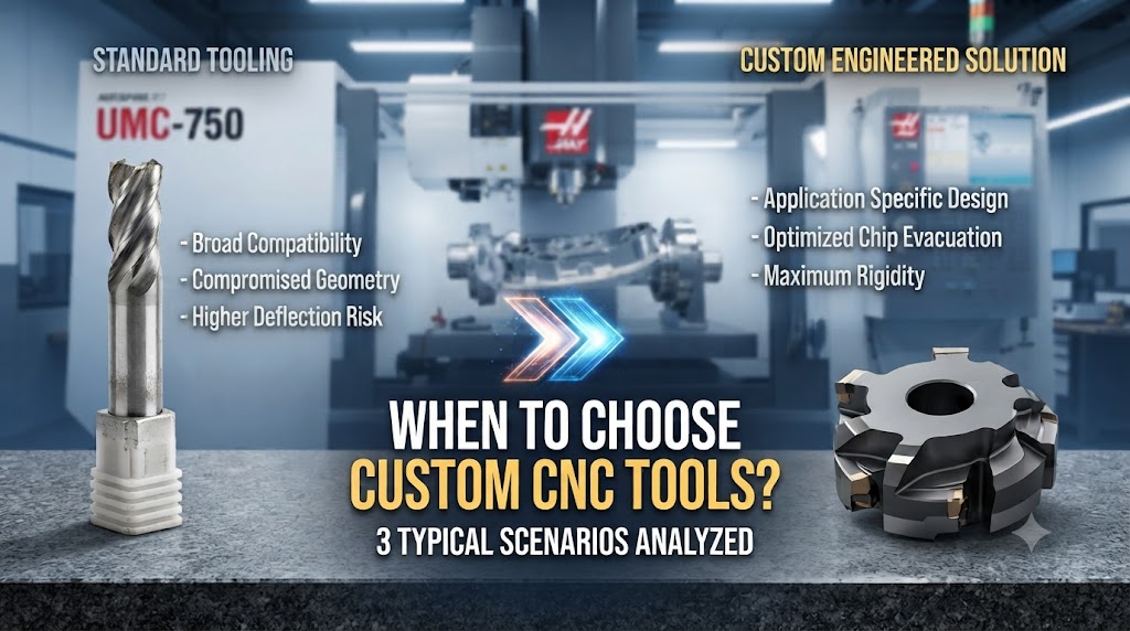 Khi nào nên chọn dụng cụ CNC tùy chỉnh? Phân tích 3 trường hợp điển hình.