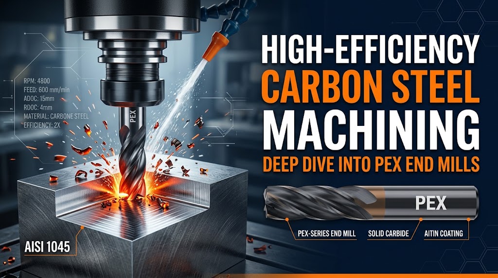 Gia công thép carbon hiệu suất cao: Tìm hiểu sâu về dao phay ngón PEX