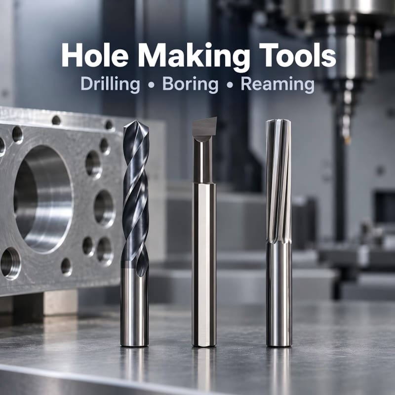 Hole Making Tools for CNC Machining: Drilling, Boring and Reaming